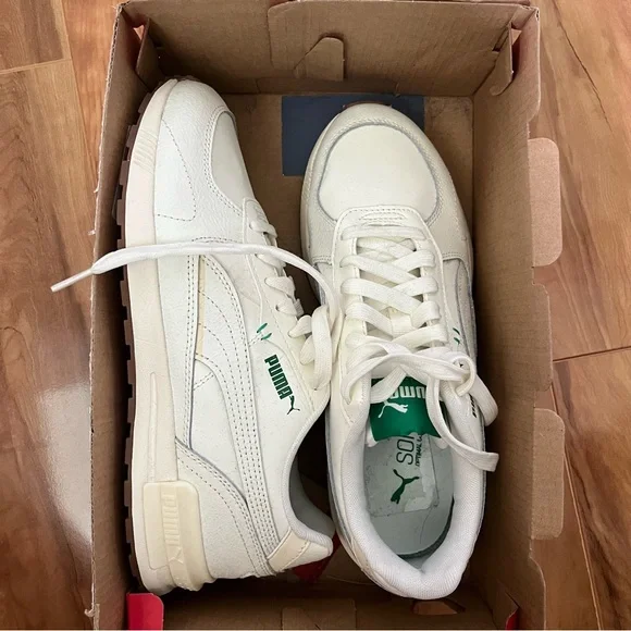 White Puma Sneakers - Picture 1 of 4